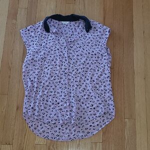 EUC 100% Silk Sleeveless Blouse Club Monaco M